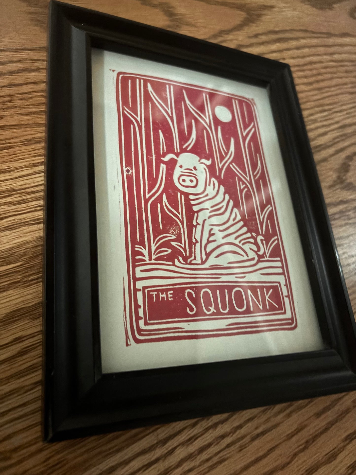 Squonk tarot framed print