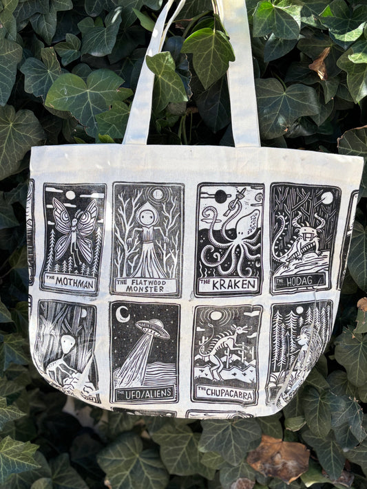 Tarot cryptids tote bag single sided