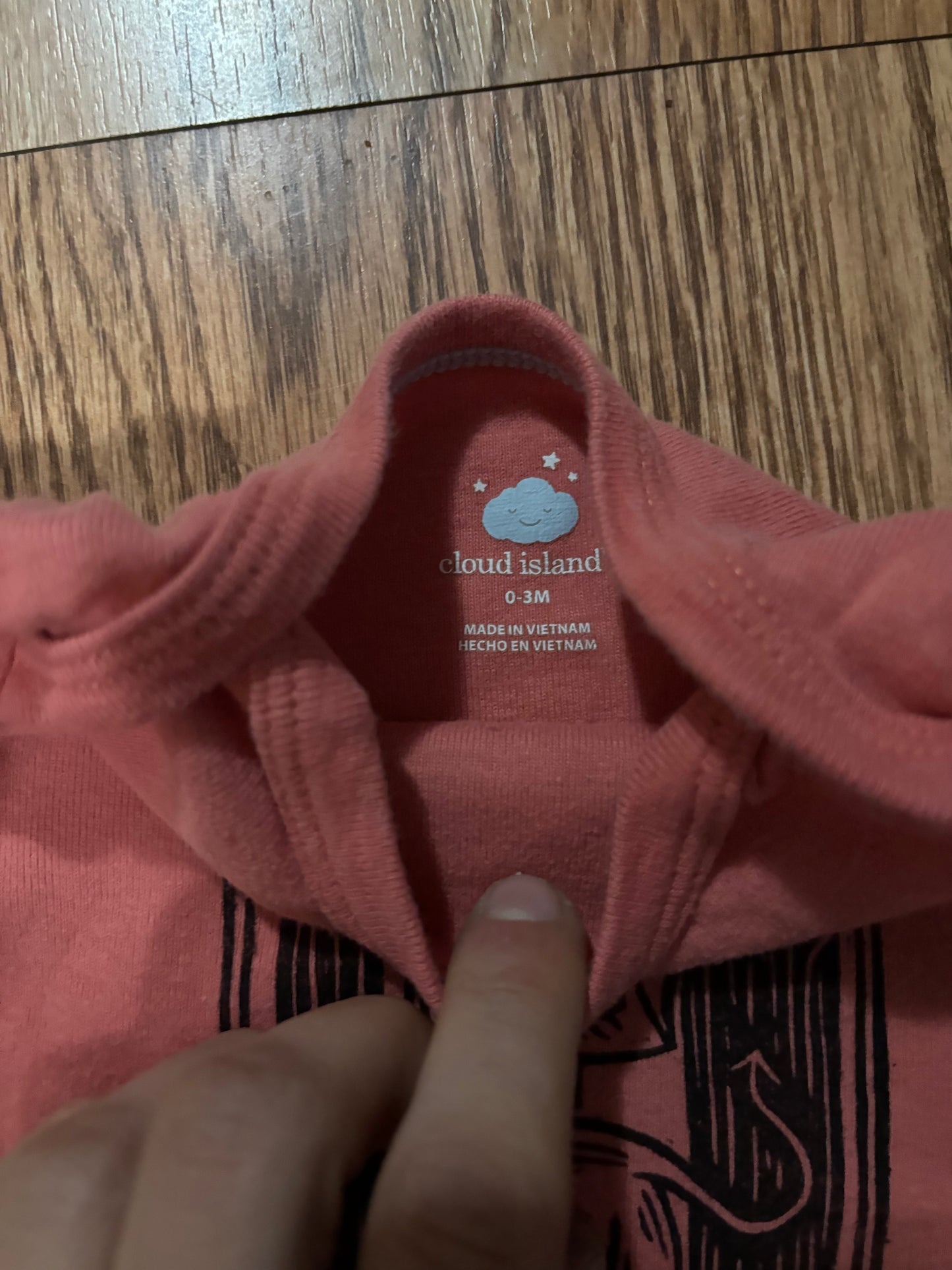 0-3m Jersey devil onesie