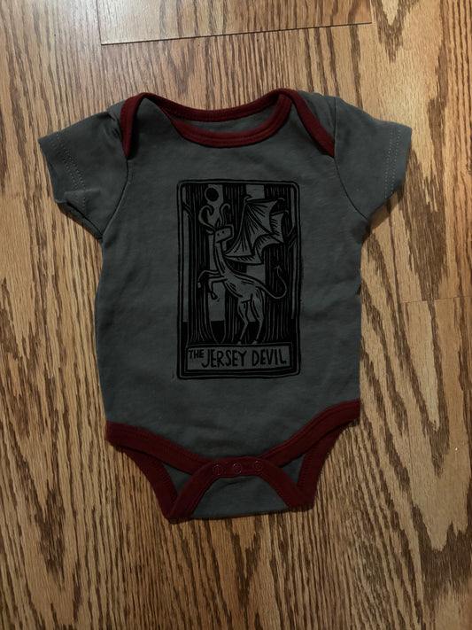 3-6m Jersey devil onesie