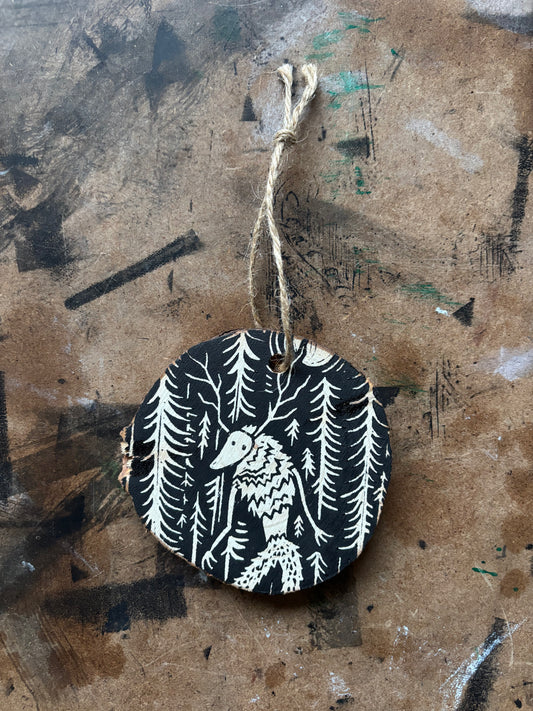 Wendigo hand printed ornaments