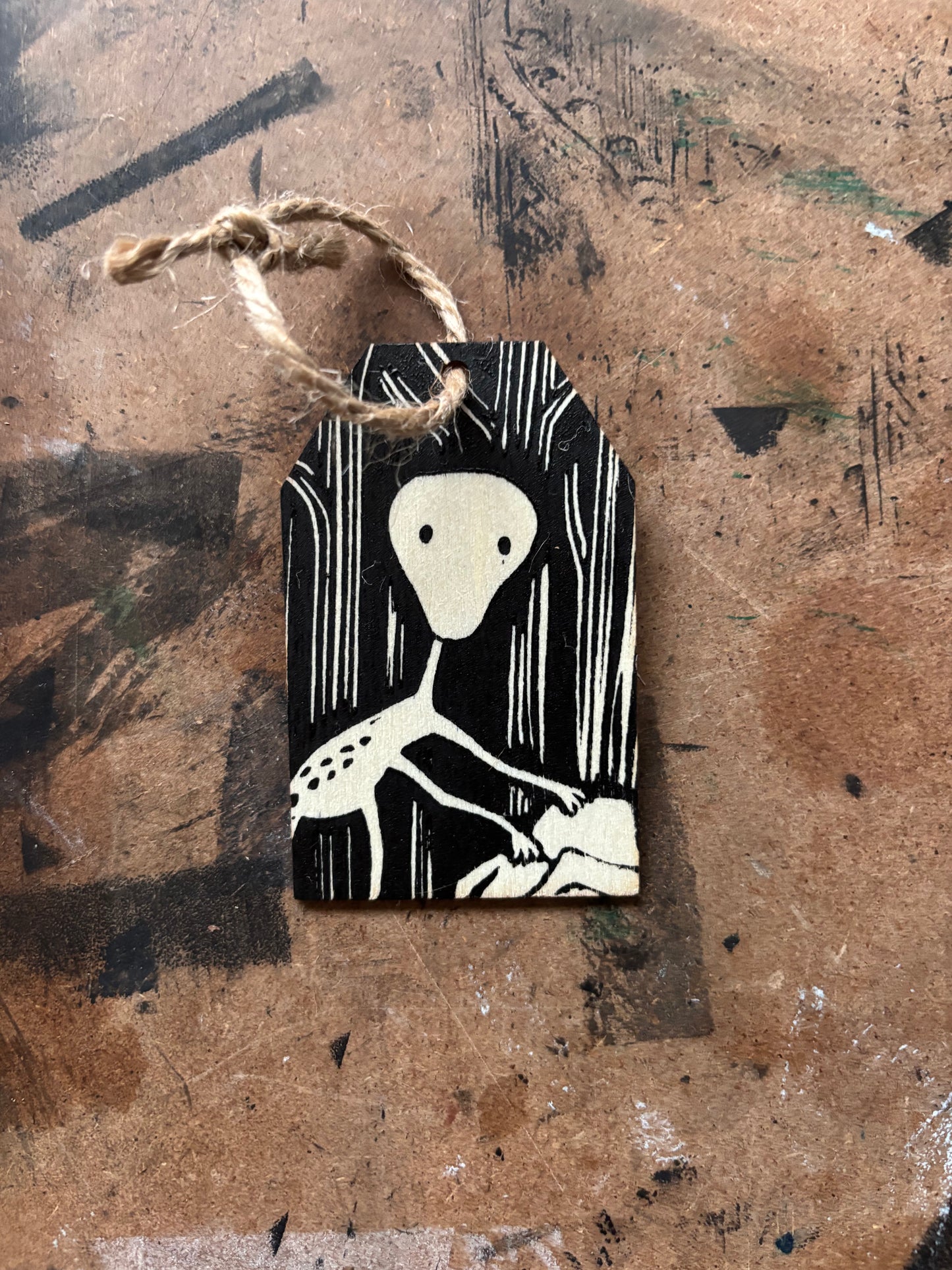 Dover demon hand printed ornaments