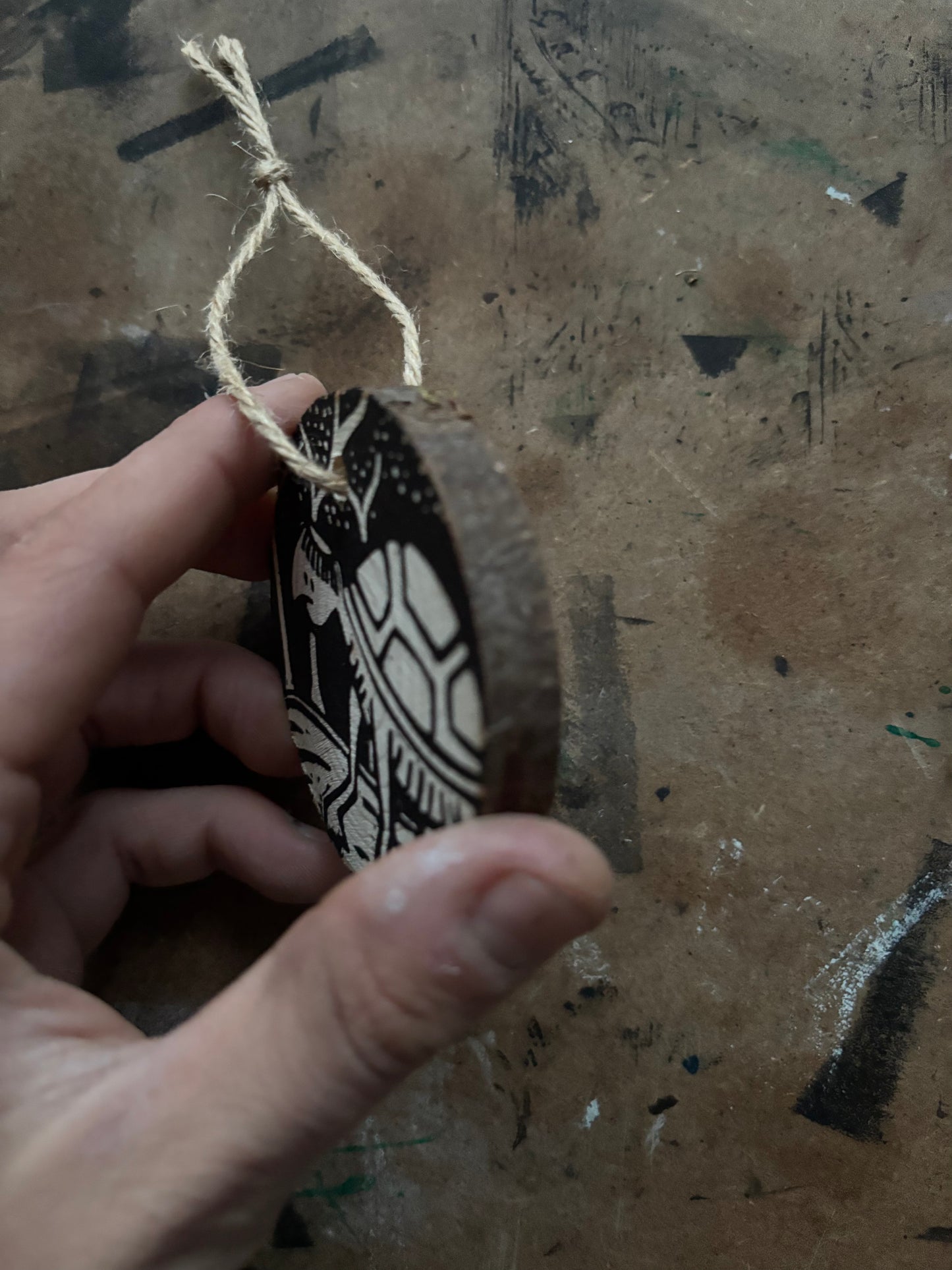 Kappa hand printed ornaments