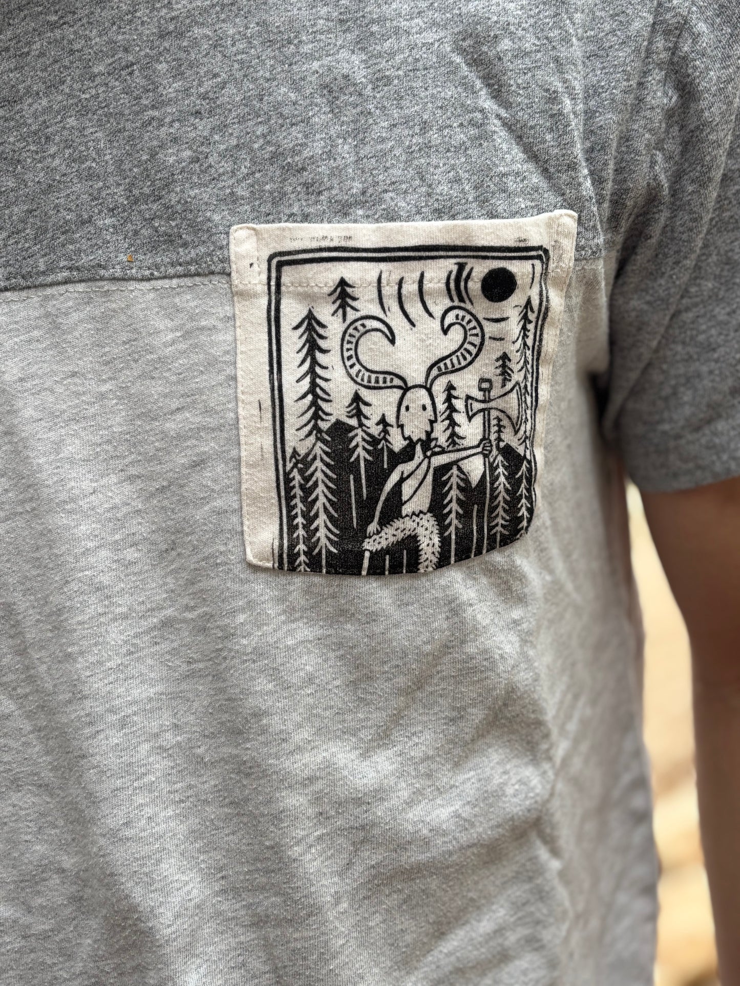 L - Goatman pocket Tee