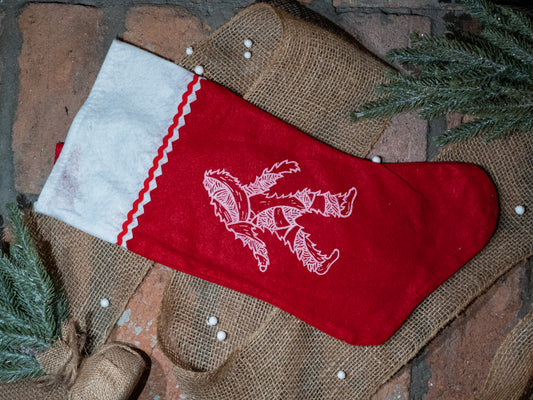 Baby squatch stocking (right)