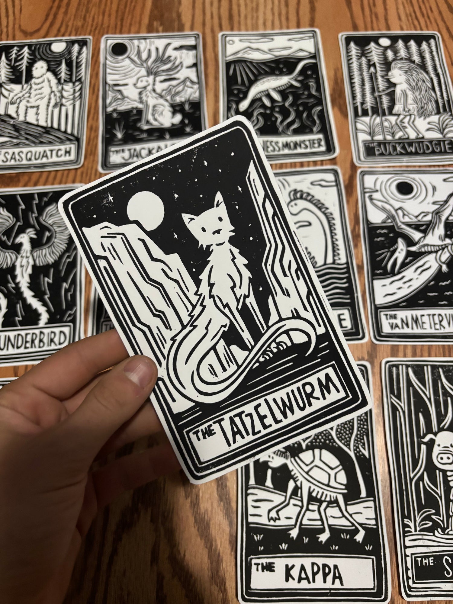 cards and cryptid tarot decks