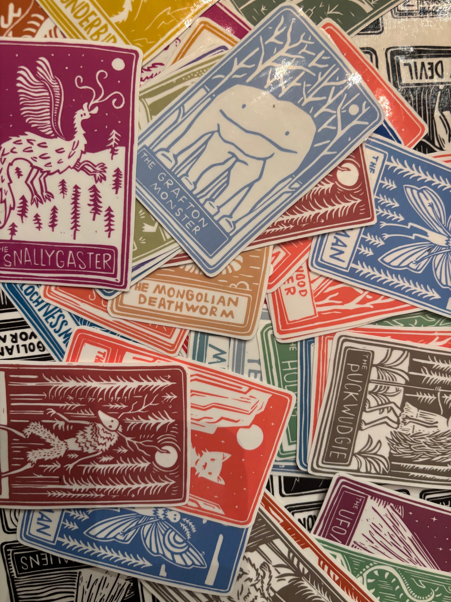 Tarot cryptids stickers/patches
