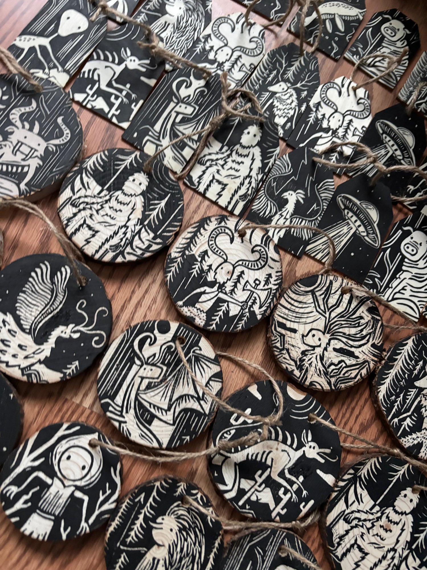 Christmas tarot cryptids collection