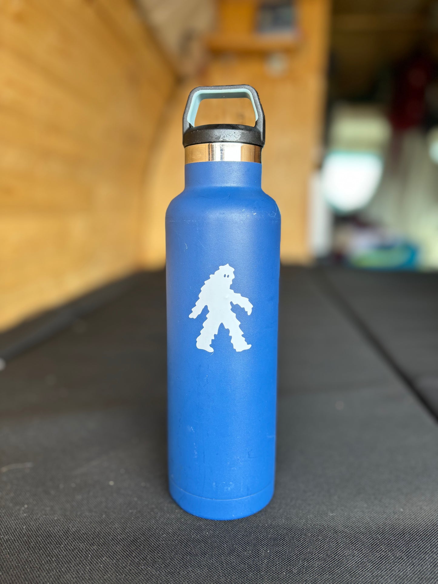 Sasquatch upcycled insulated bottle - blue