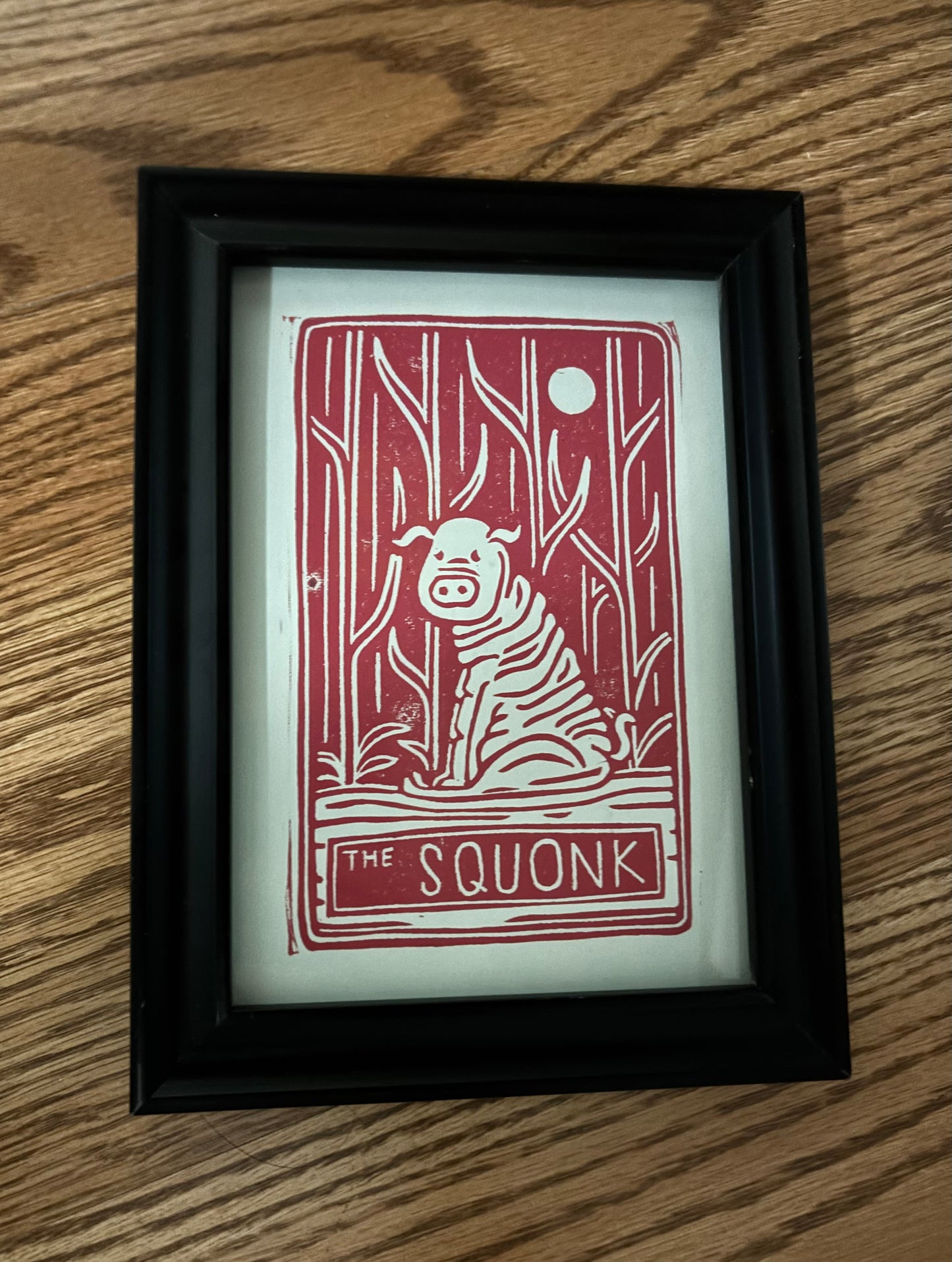 Squonk tarot framed print