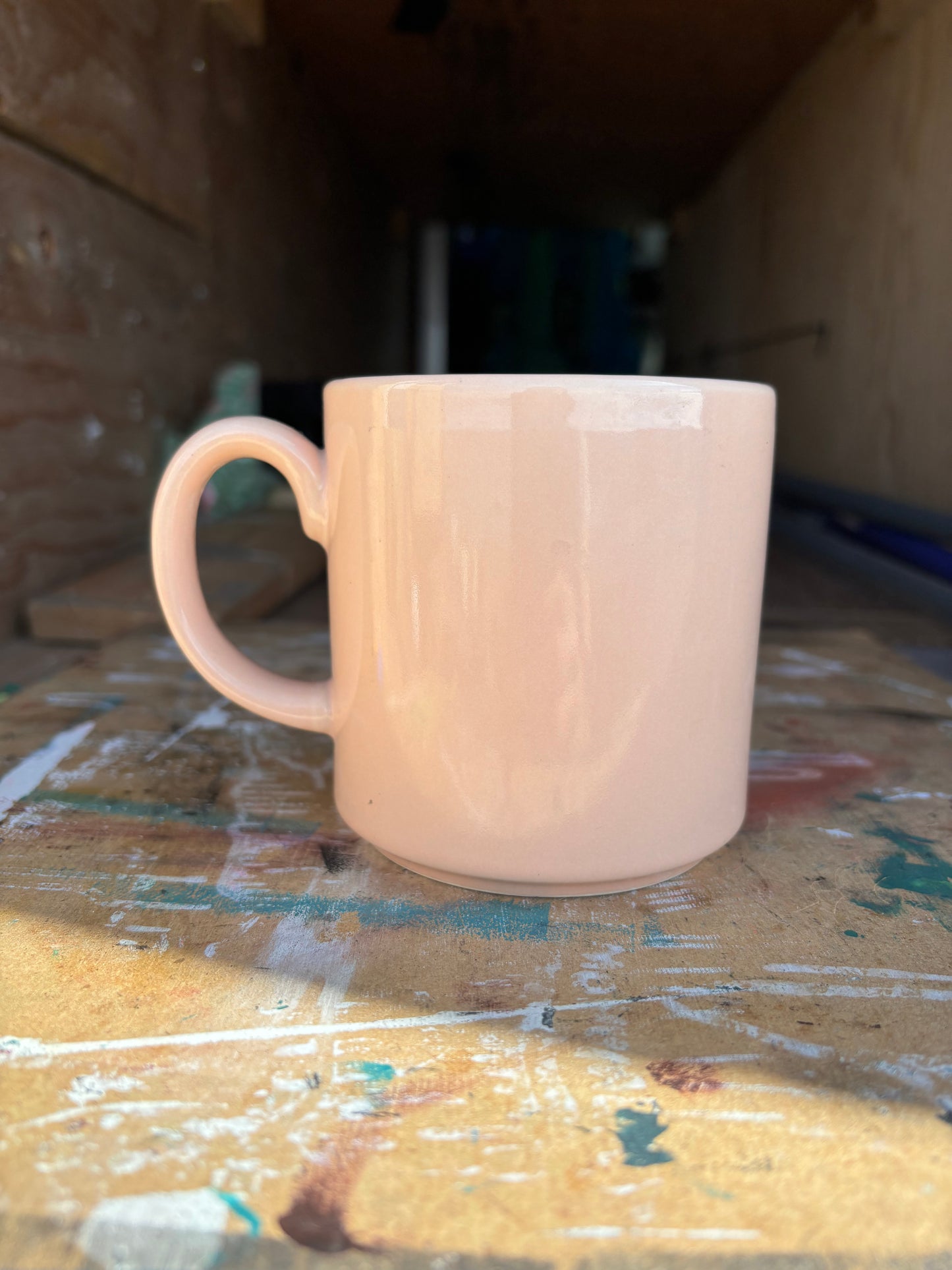 Jackalope upcycled mug