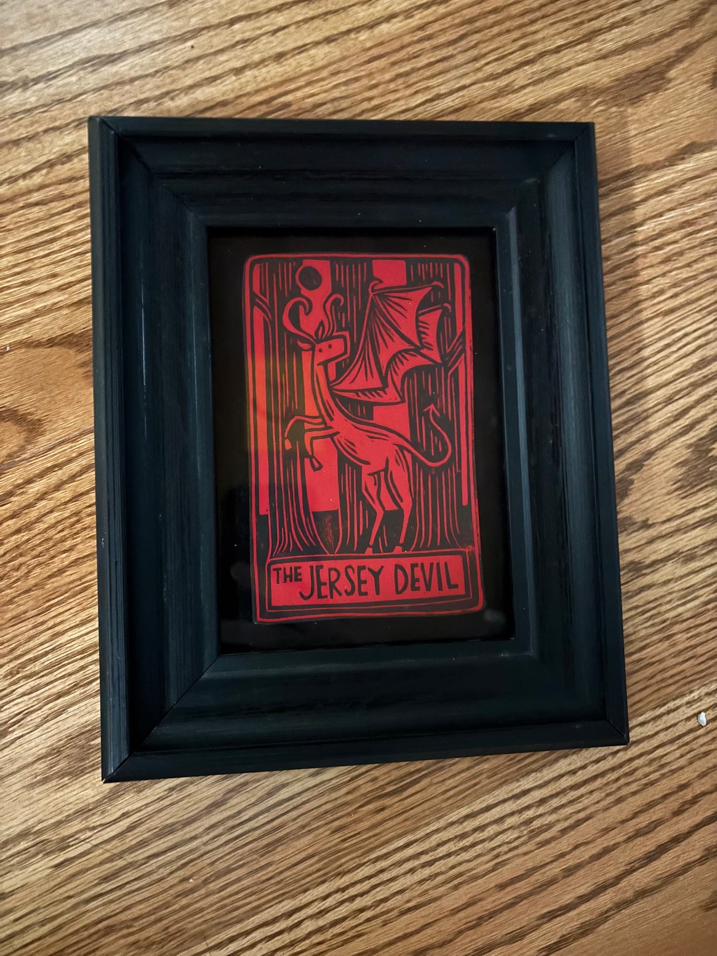 Jersey Devil tarot framed print