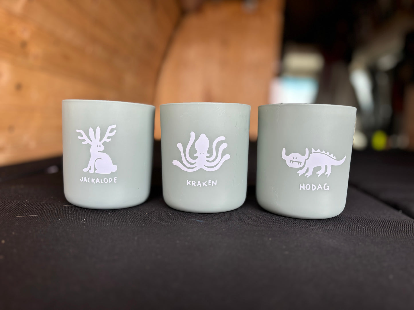 Mini monster trio cups - hodag , jackalope, kraken