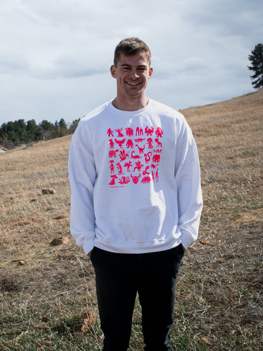 XL - Mini monsters Crew neck pink