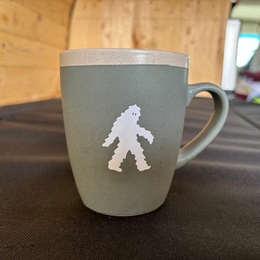 Sasquatch upcycled mug - blue