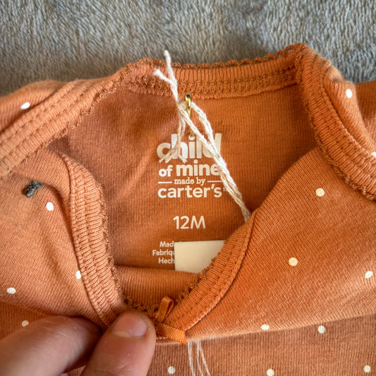 12M - fairy caps onesie