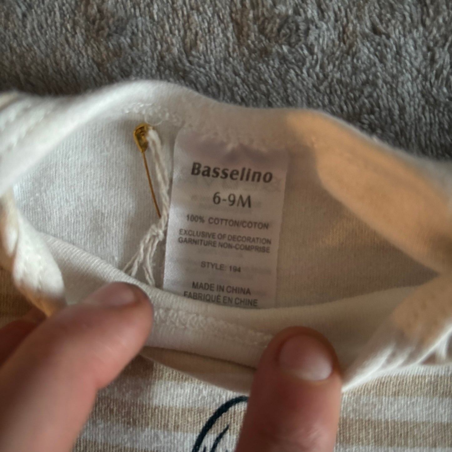 6-9M - Fairy caps onesie