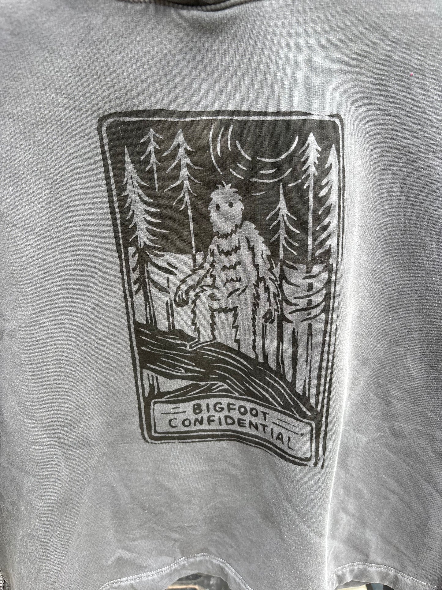 L - Bigfoot confidential cropped hoodie