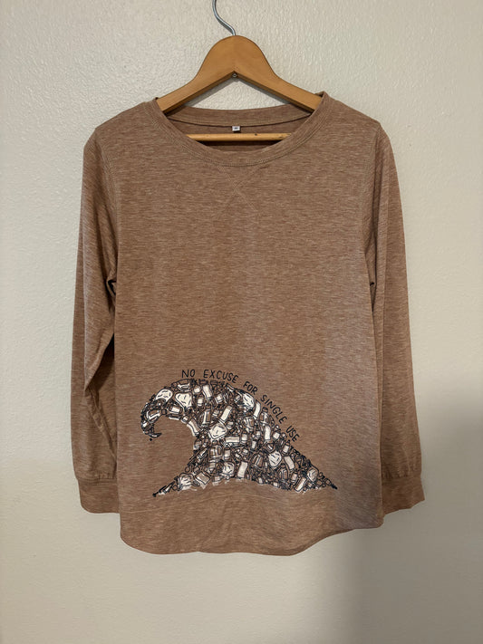 M - no excuse for single use wave long sleeves