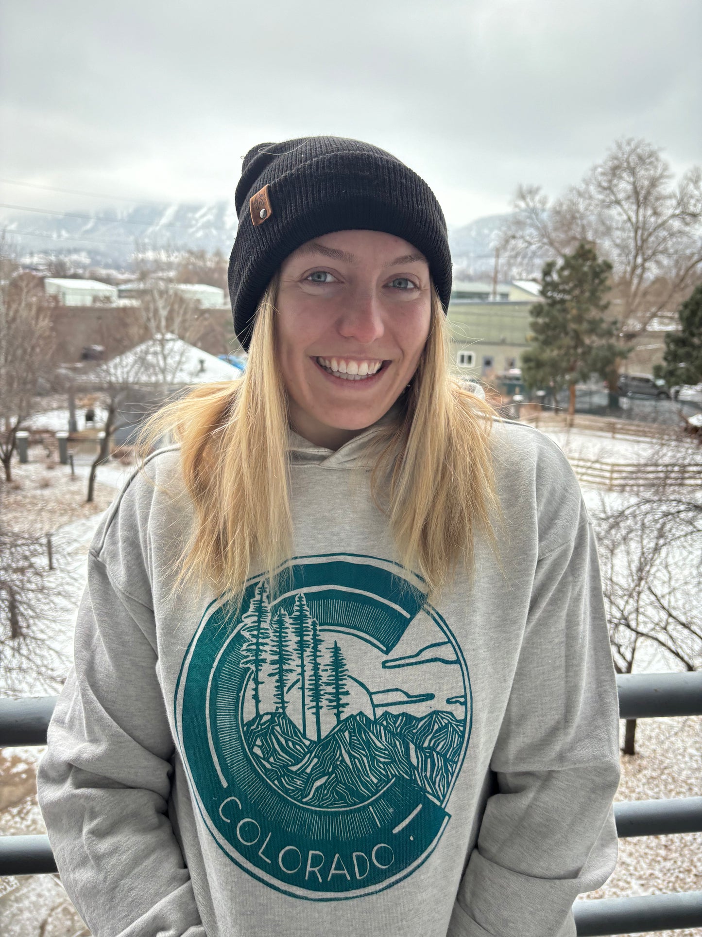 Black beanie with squatch tag