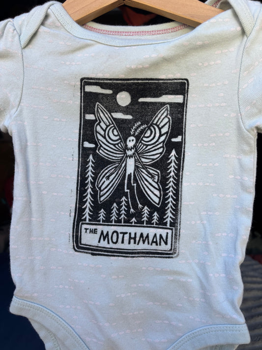 3-6m mothman onesie