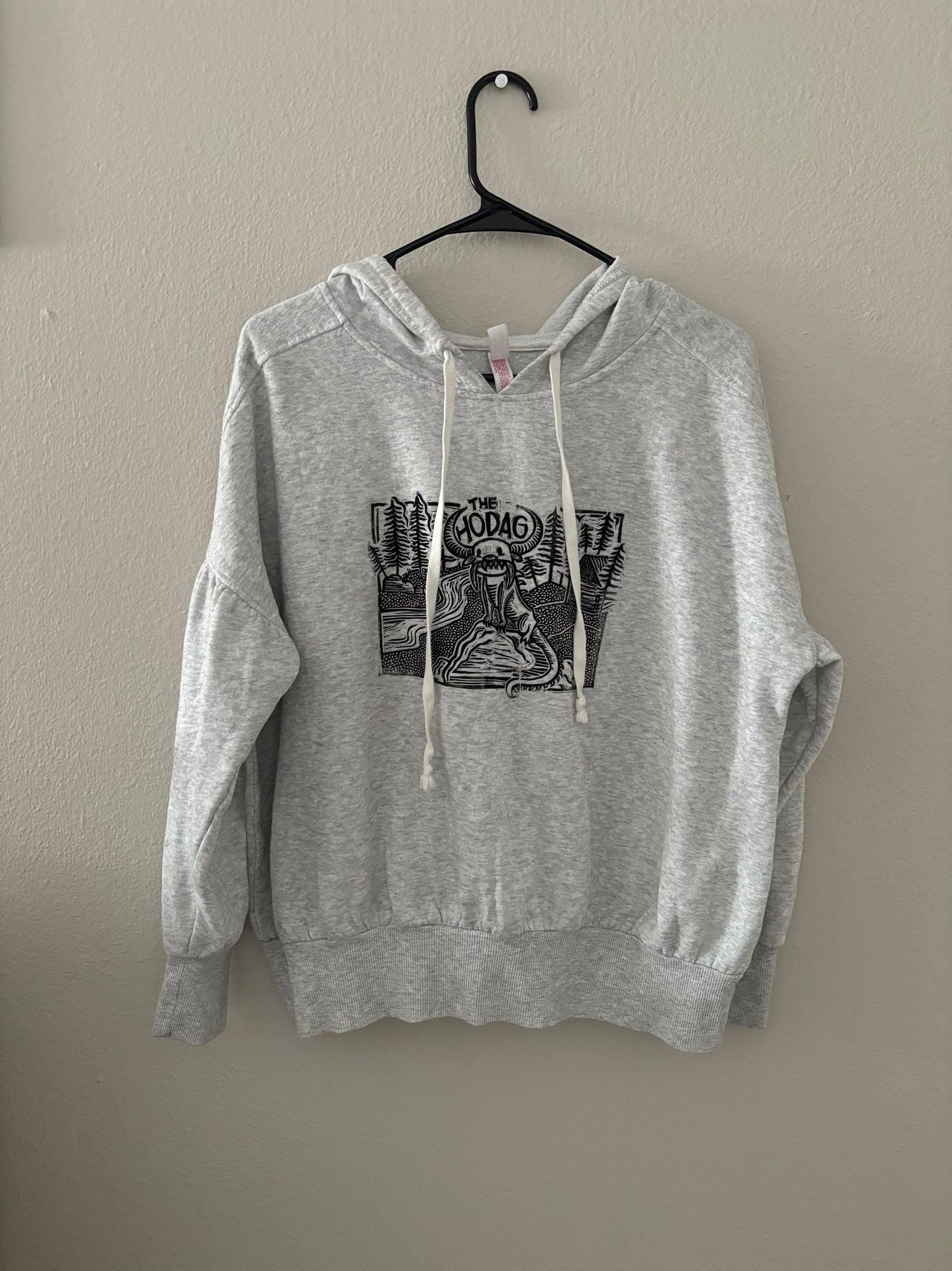 L - Block printed Hodag Hoodie