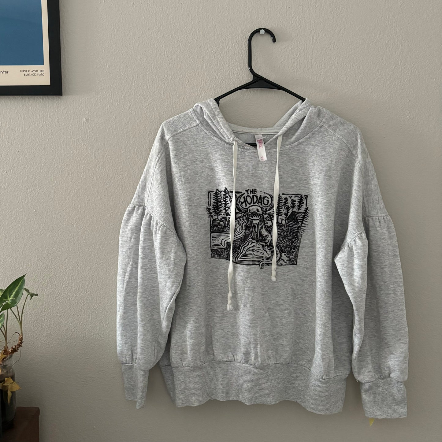 L - Block printed Hodag Hoodie