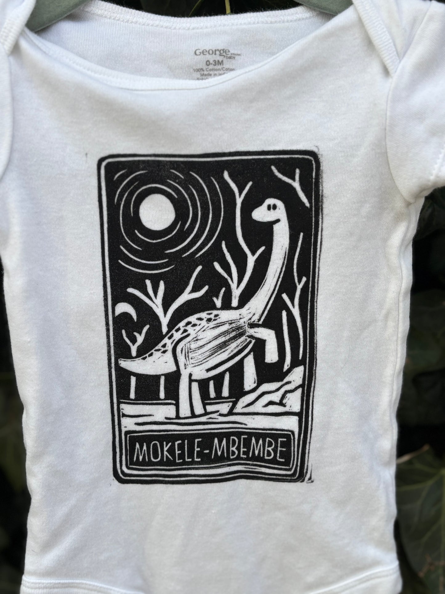 0-3m Mokele-Mbembe onesie