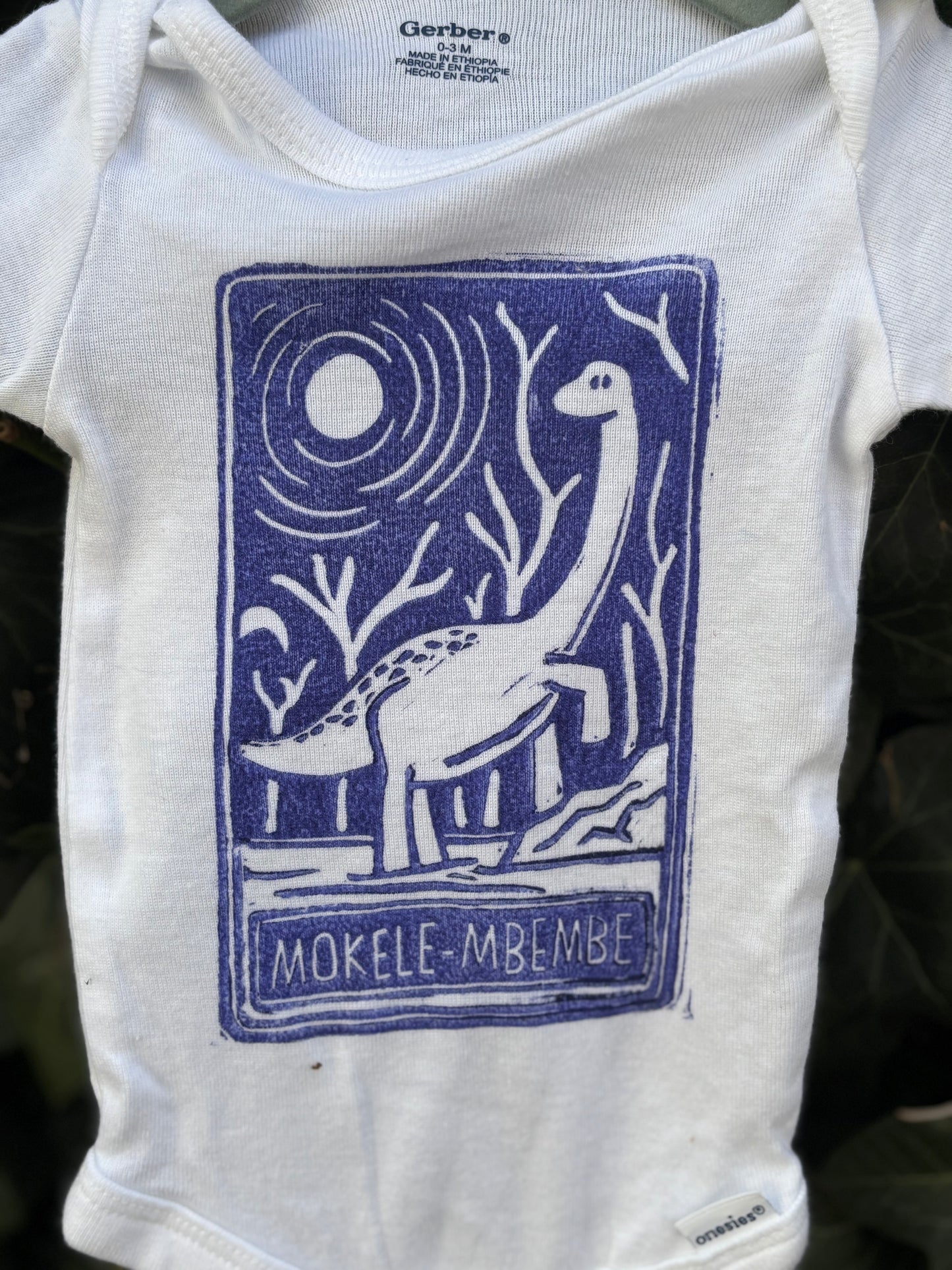 0-3m Mokele-Mbembe onesie