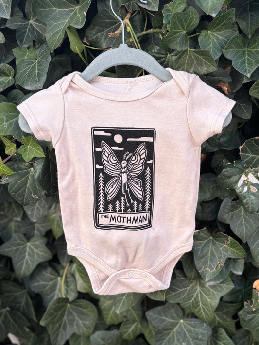 3-6m mothman onesie