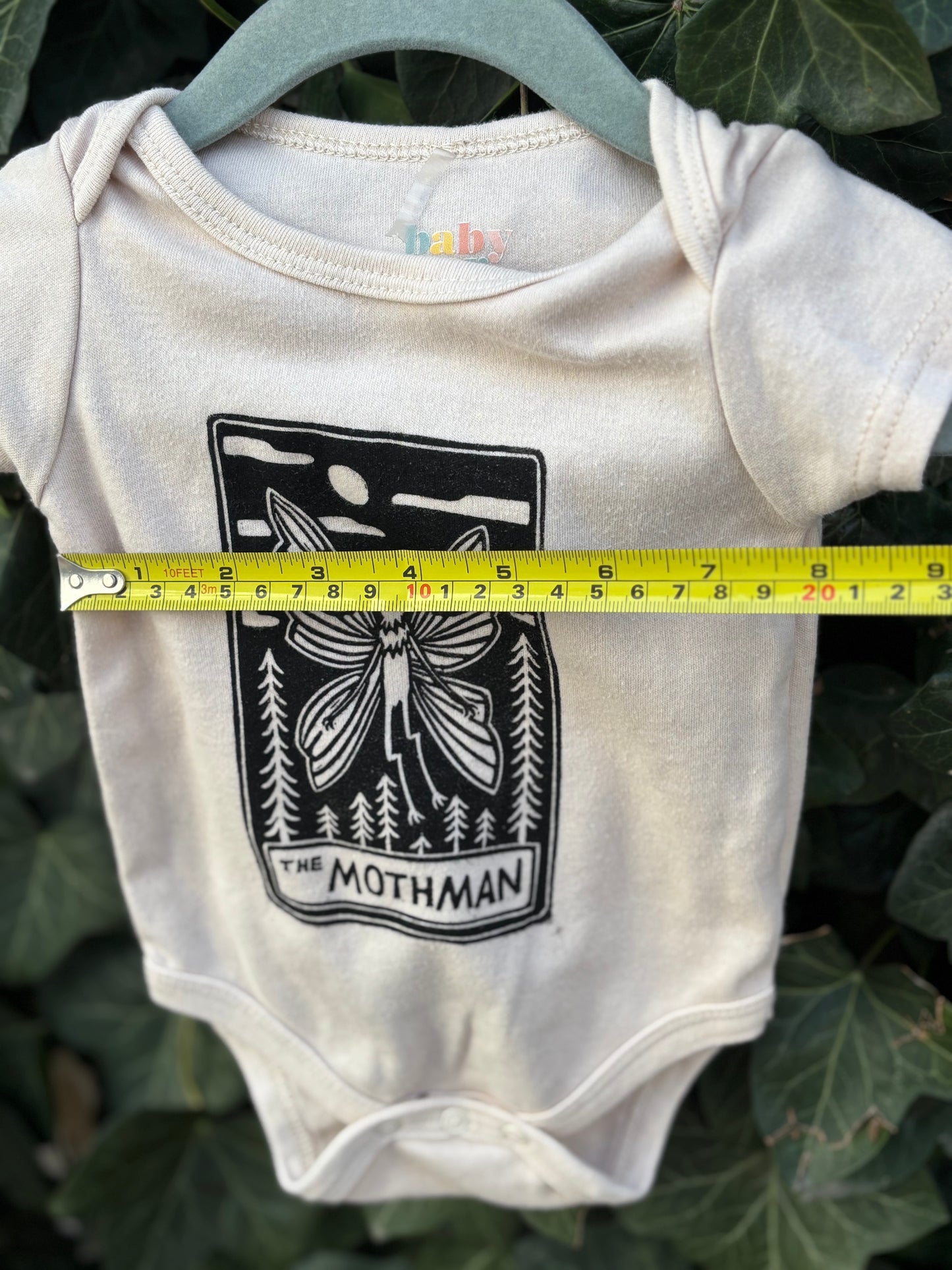 3-6m mothman onesie