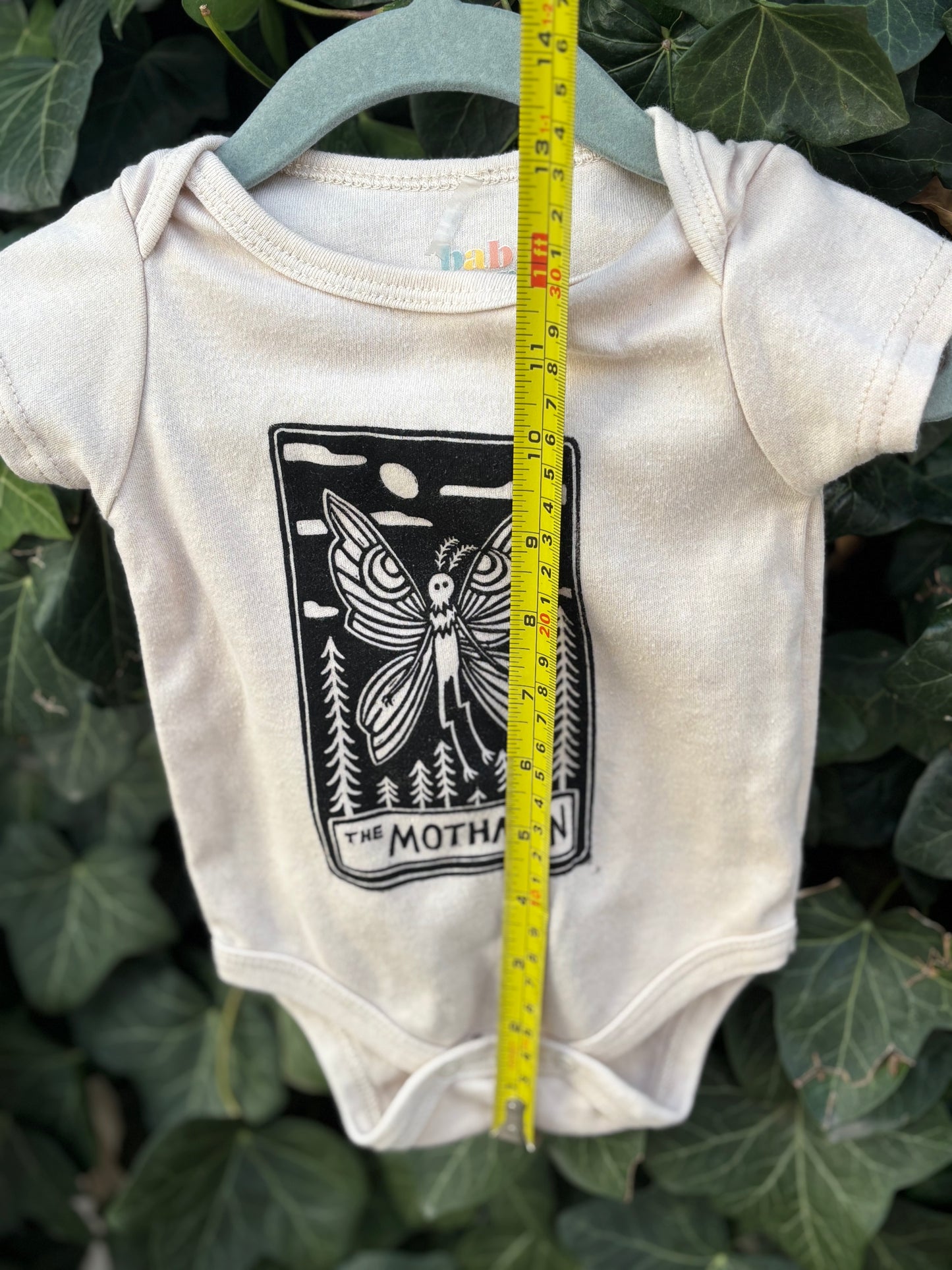 3-6m mothman onesie