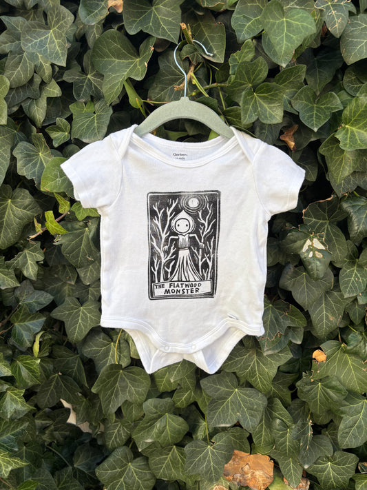 3-6m Flatwood monster onesie