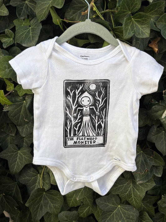 3-6m Flatwood monster onesie