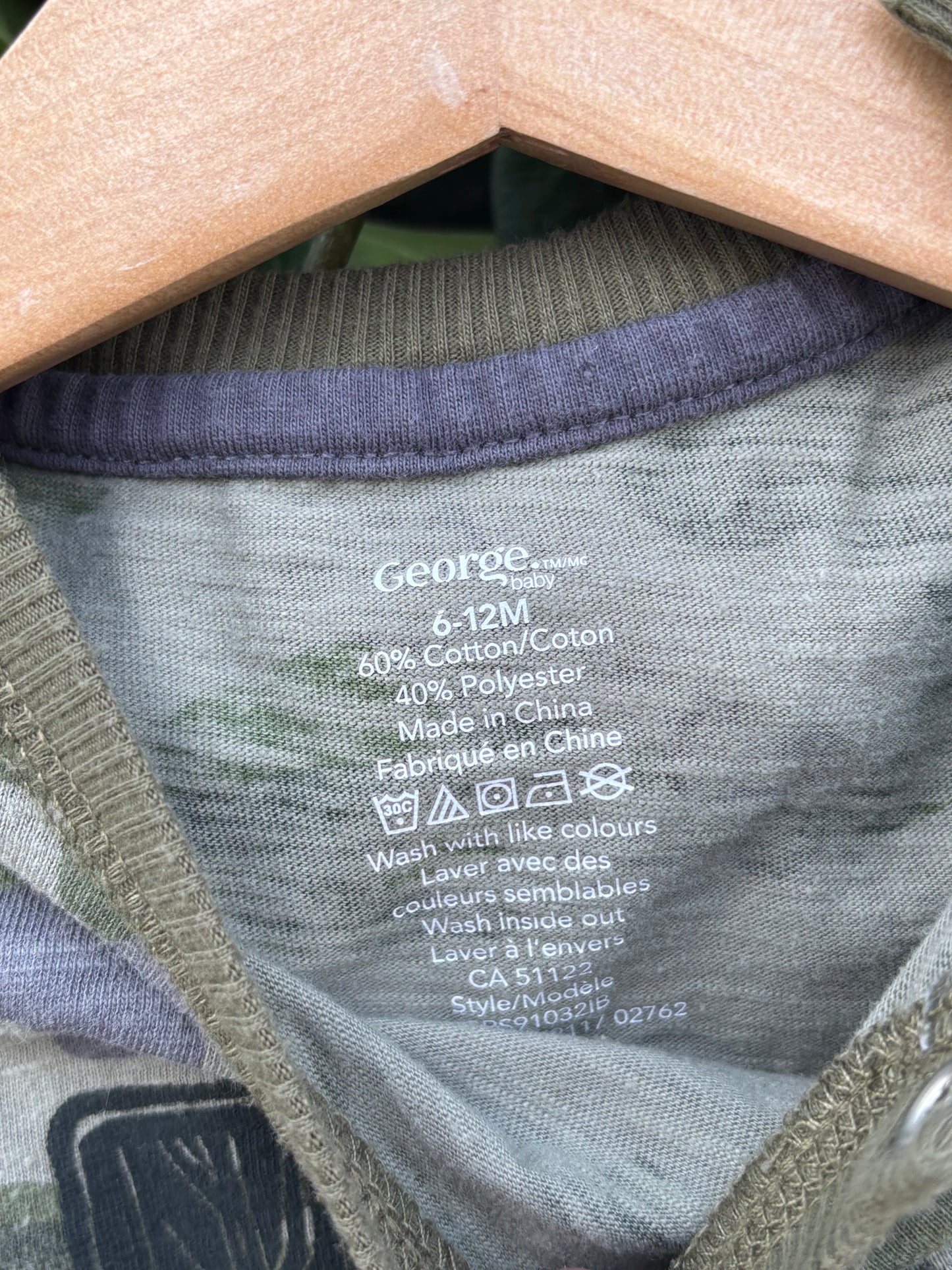 6-12M -Hodag camo onesie