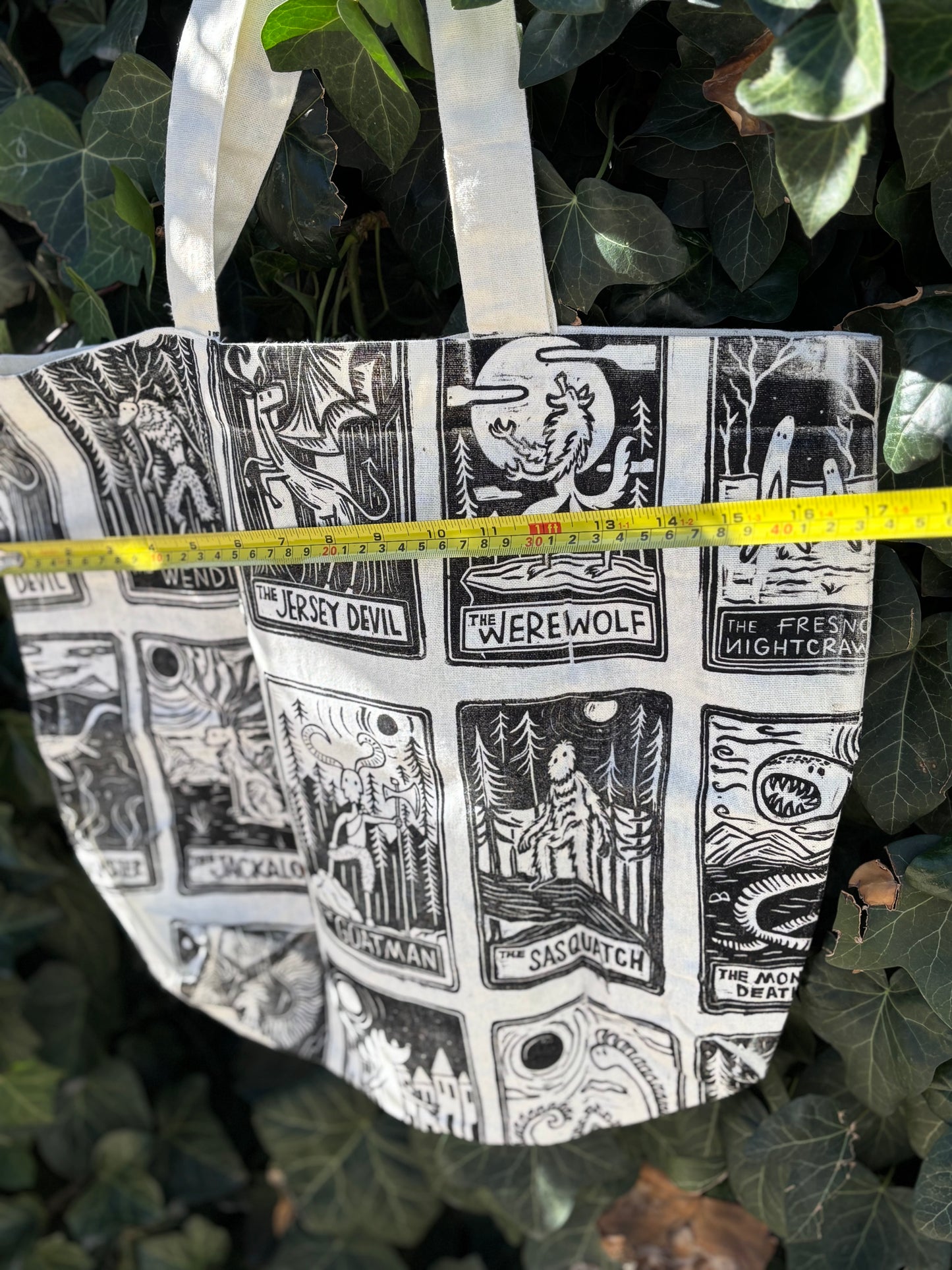 Tarot cryptids tote bag double sided