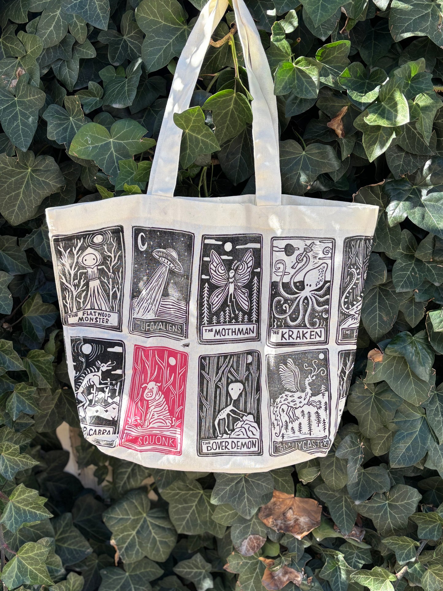 Tarot cryptids tote bag single sided