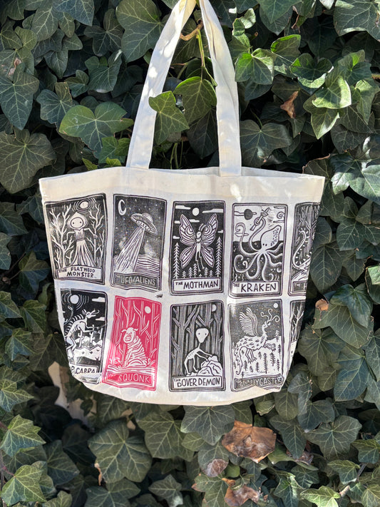 Tarot cryptids tote bag single sided