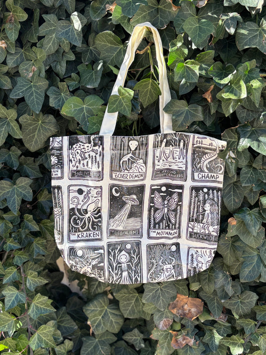 Tarot cryptids tote bag single sided