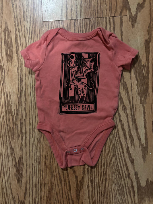 0-3m Jersey devil onesie