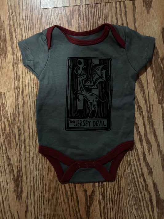 3-6m Jersey devil onesie