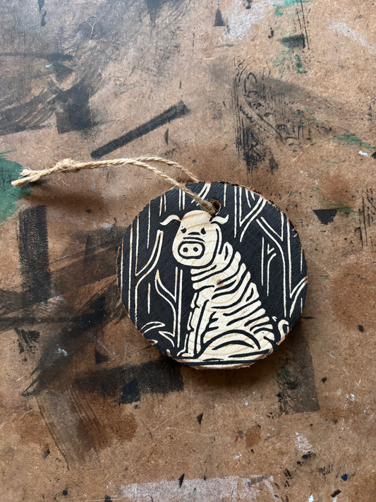 Squonk hand printed ornaments