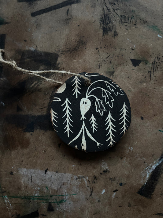 Veggieman hand printed ornaments