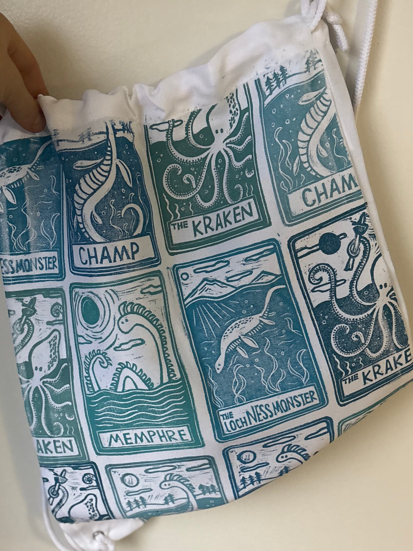 Tarot water cryptids string bag double sided
