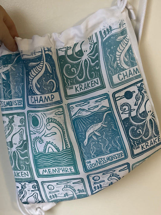 Tarot water cryptids string bag double sided