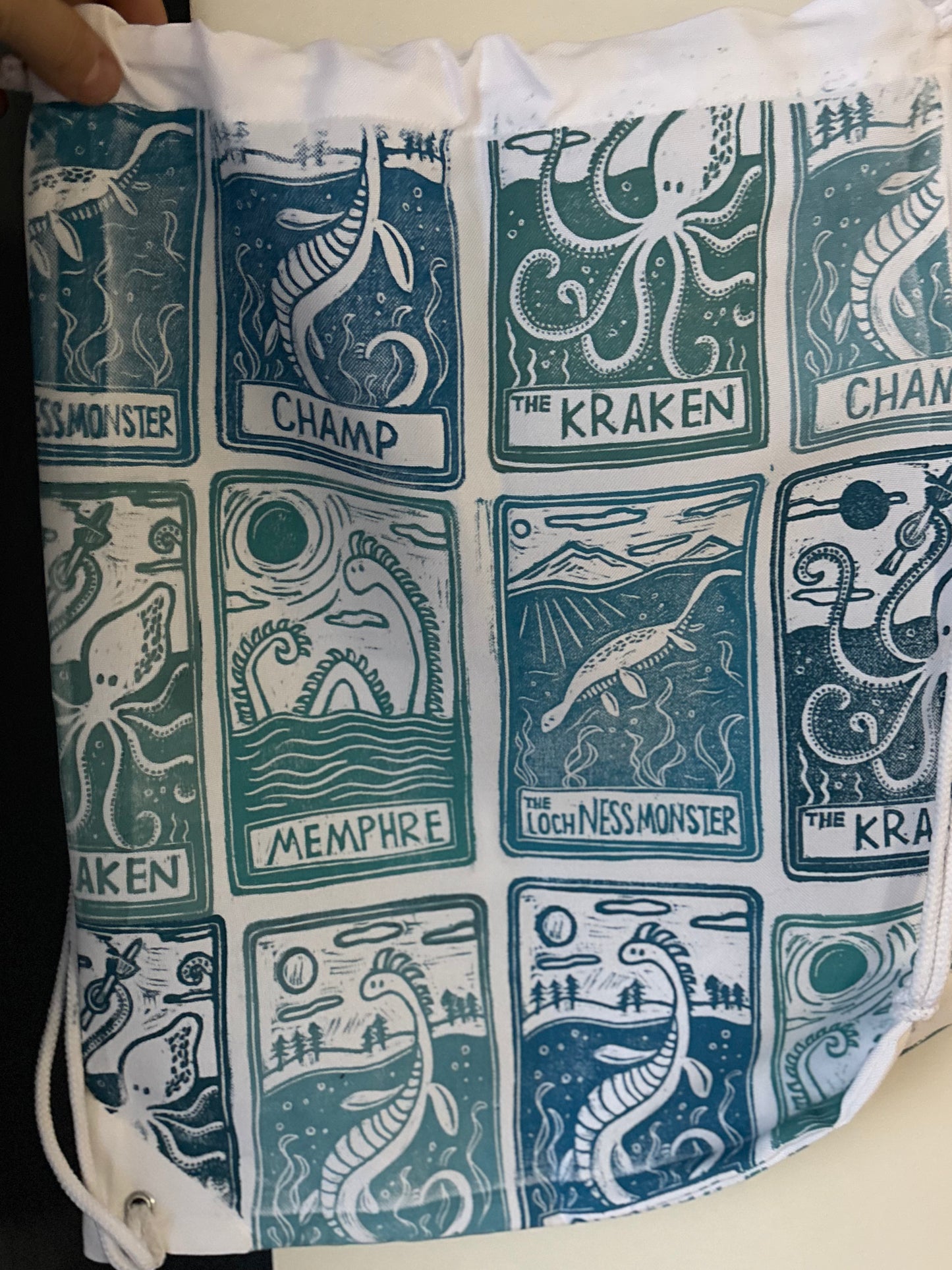 Tarot water cryptids string bag double sided