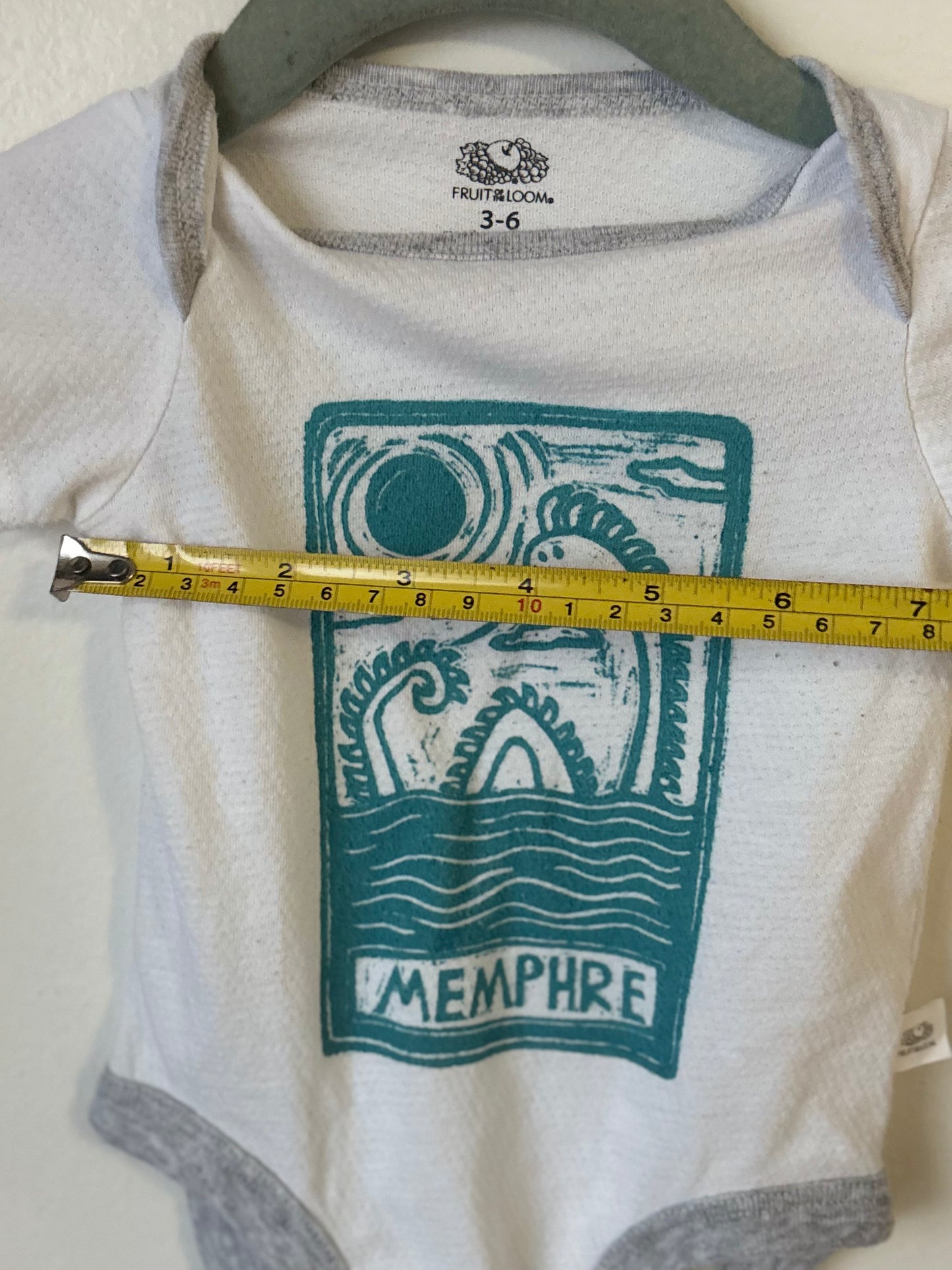 3-6m memphre onesie