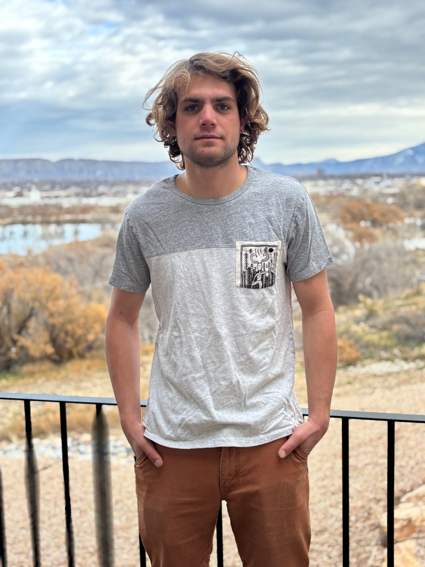 L - Goatman pocket Tee