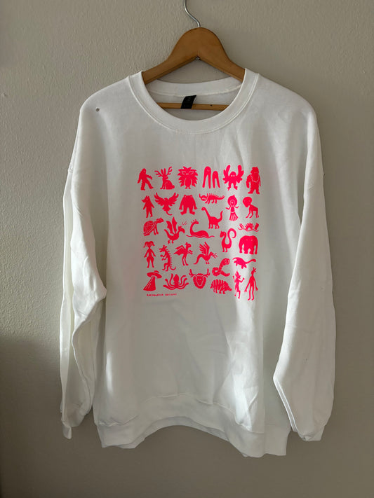 XL - Mini monsters Crew neck pink