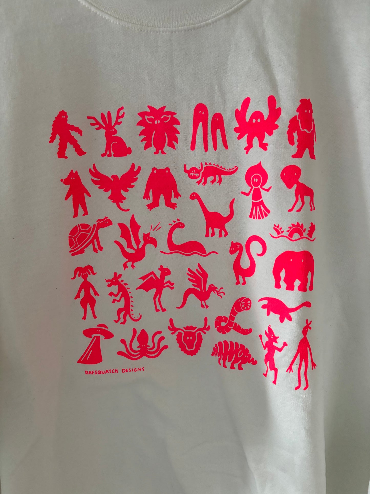 XL - Mini monsters Crew neck pink
